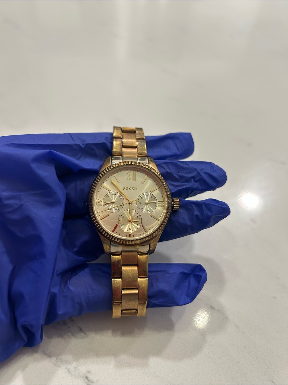 FOSSIL Rye Multifunction Gold-Tone Stainless Steel Watch